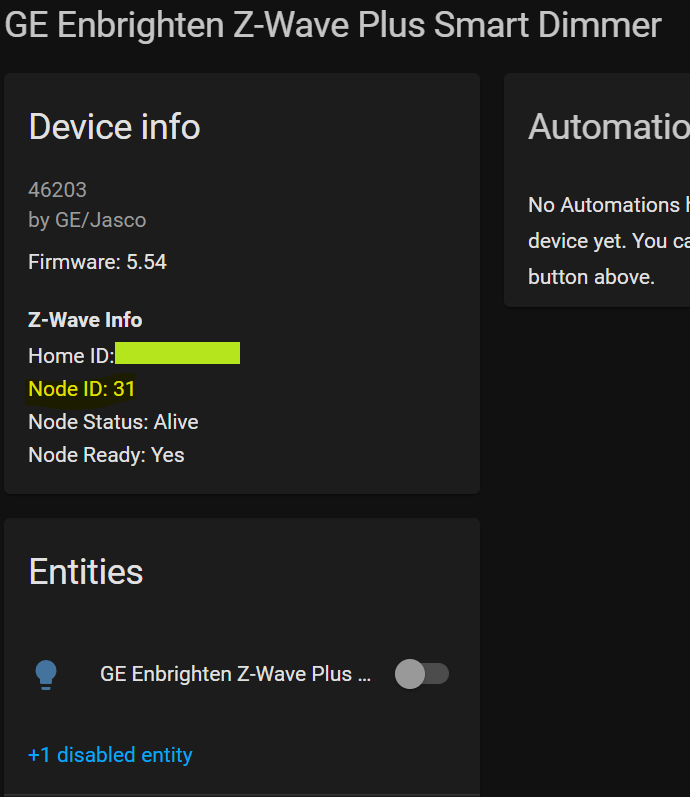 Getting the node id from a device