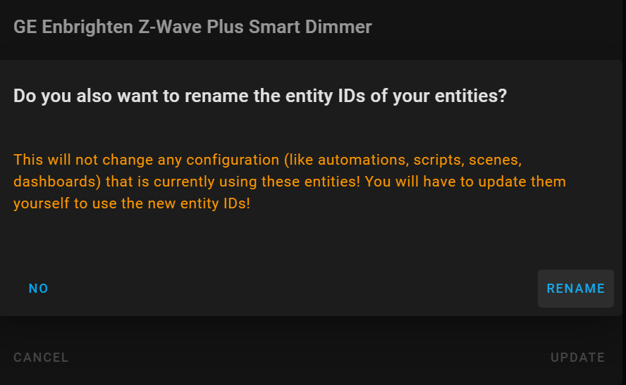 Rename entity prompt