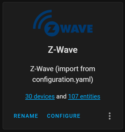 Existing Z-Wave integration